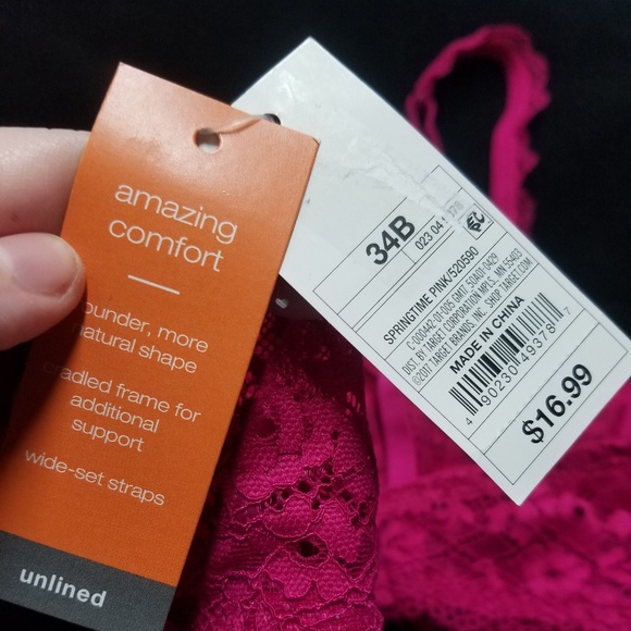 ✔SOLD✔ Pink Unlined Balconette Bra - Picture 3 of 5